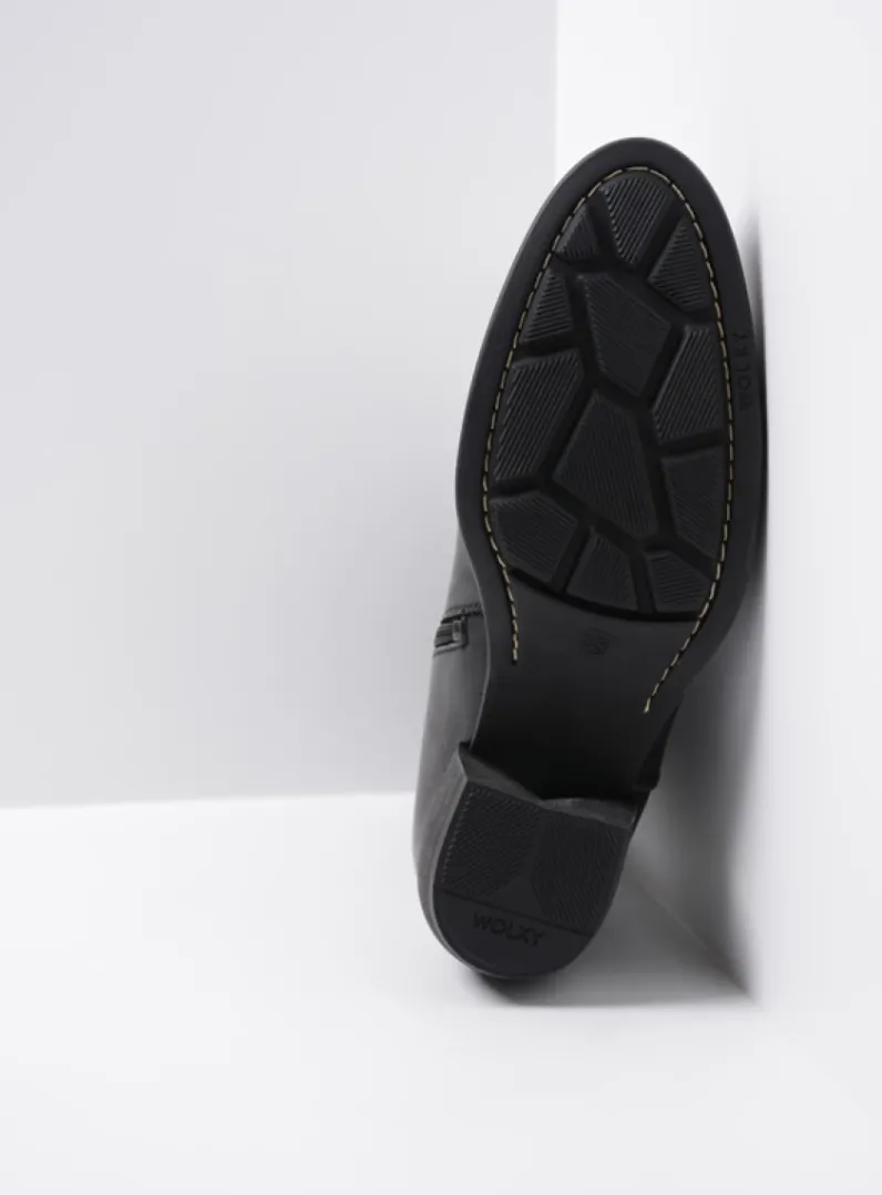 DAMES Wolky Halfhoge Laarzen|Cowboylaarzen<Caprock - zwart leer