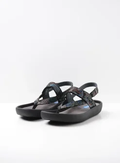 DAMES Wolky Sandalen<Cebu - zwart/blauw suede