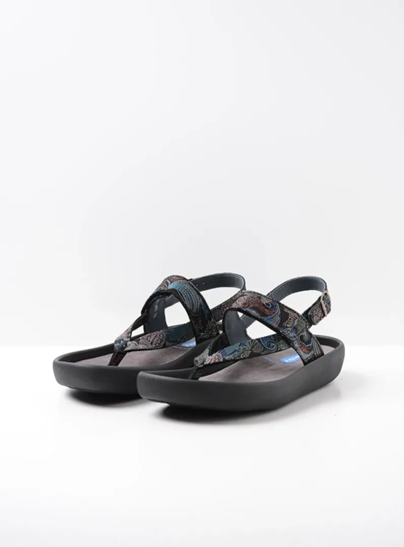 DAMES Wolky Sandalen<Cebu - zwart/blauw suede