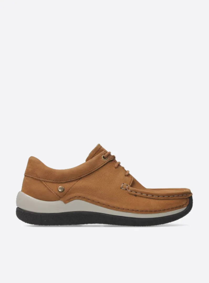 DAMES Wolky Lage Veterschoenen|Sneakers<Celebration - cognac nubuck