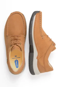 DAMES Wolky Lage Veterschoenen|Sneakers<Celebration - cognac nubuck