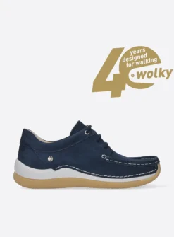 DAMES Wolky Lage Veterschoenen|Sneakers<Celebration - denim nubuck