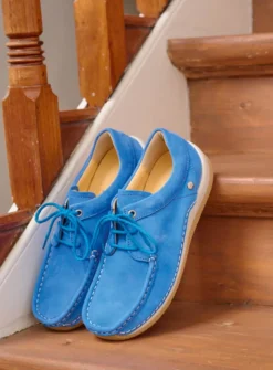 DAMES Wolky Lage Veterschoenen|Sneakers<Celebration - hemelsblauw nubuck