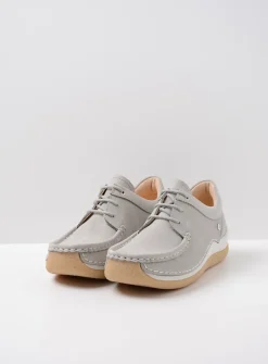 DAMES Wolky Lage Veterschoenen|Sneakers<Celebration - lichtgrijs nubuck
