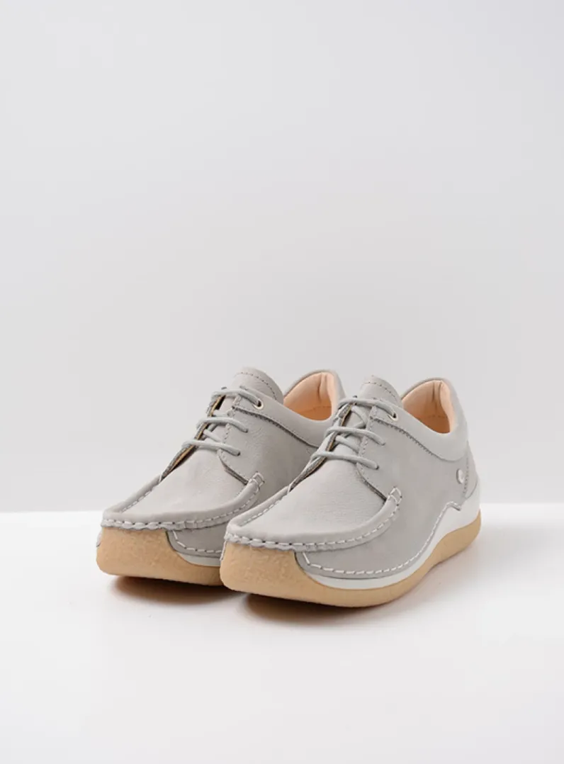 DAMES Wolky Lage Veterschoenen|Sneakers<Celebration - lichtgrijs nubuck