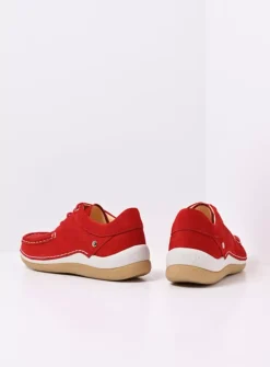DAMES Wolky Lage Veterschoenen|Sneakers<Celebration - rood nubuck