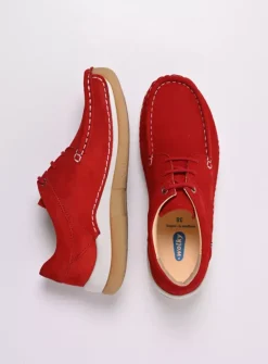 DAMES Wolky Lage Veterschoenen|Sneakers<Celebration - rood nubuck
