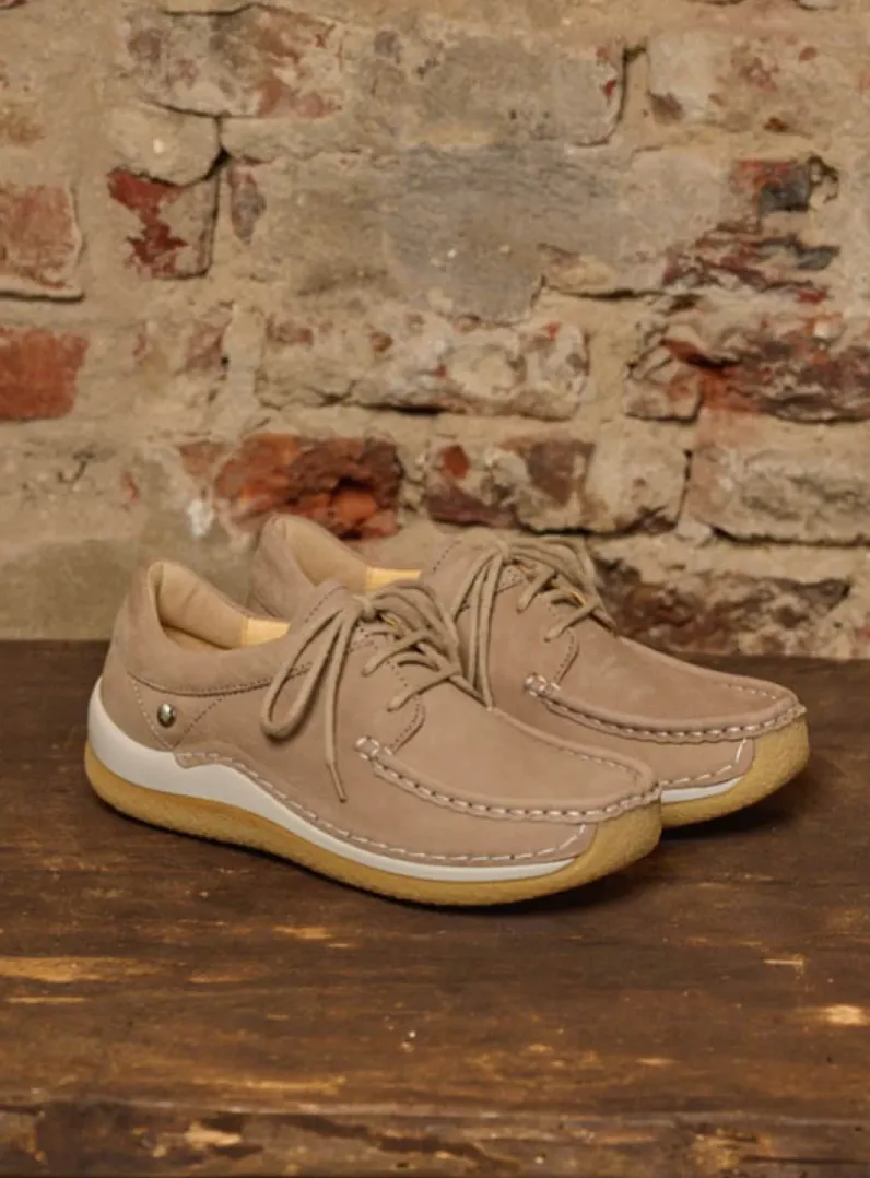 DAMES Wolky Lage Veterschoenen|Sneakers<Celebration - safari nubuck