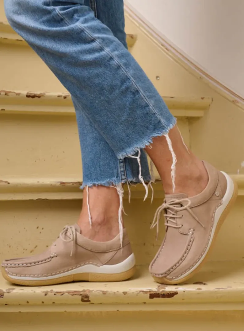 DAMES Wolky Lage Veterschoenen|Sneakers<Celebration - safari nubuck