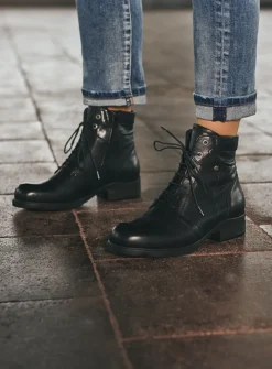 DAMES Wolky Veterlaarzen|Herfst/Winter<Center - zwart leer