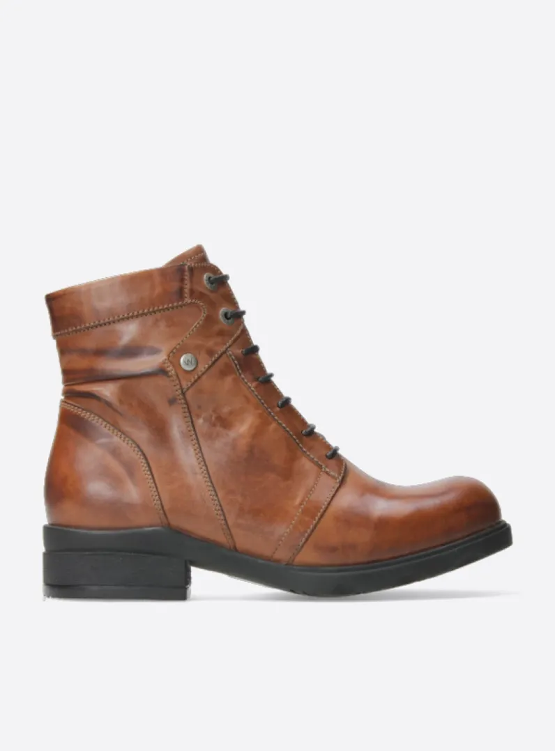 DAMES Wolky Veterlaarzen|Biker Boots<Center XW - cognac leder