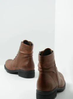 DAMES Wolky Veterlaarzen|Biker Boots<Center XW - cognac leder