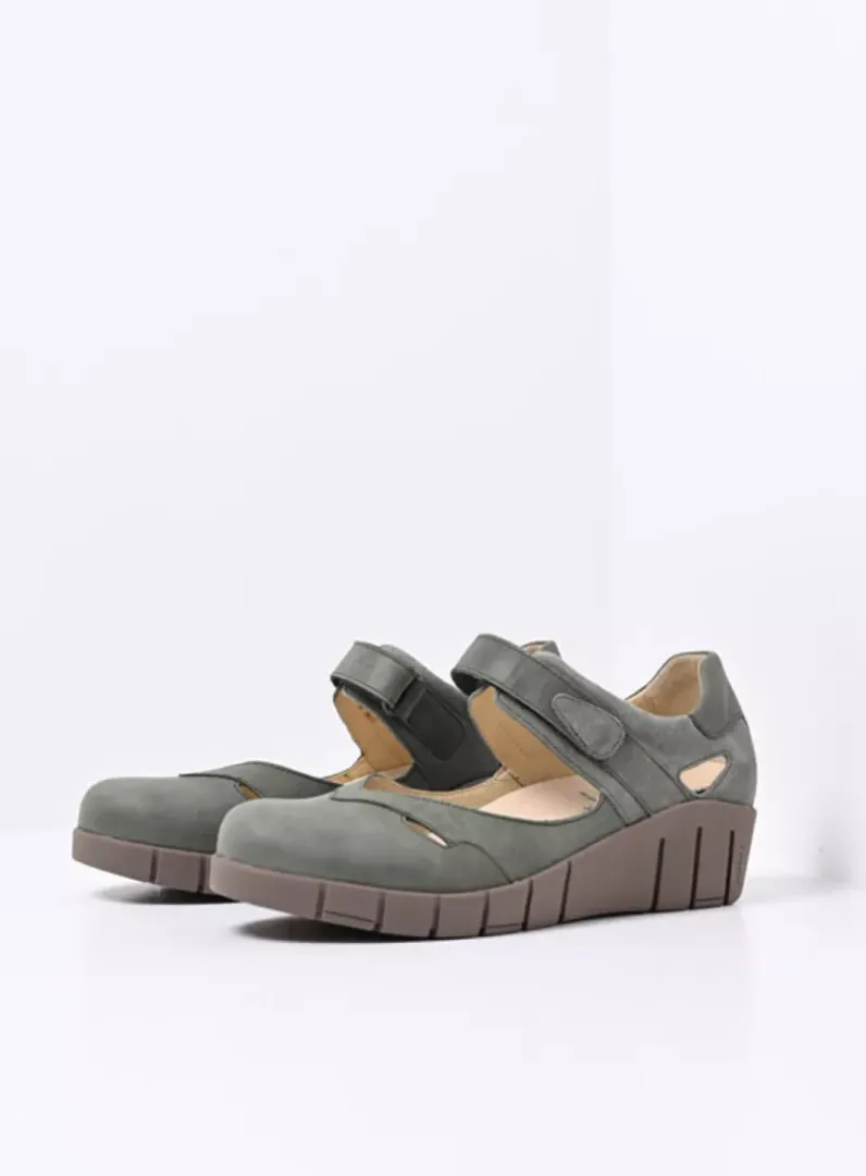 DAMES Wolky Bandschoenen<Charlotte - saliegroen nubuck