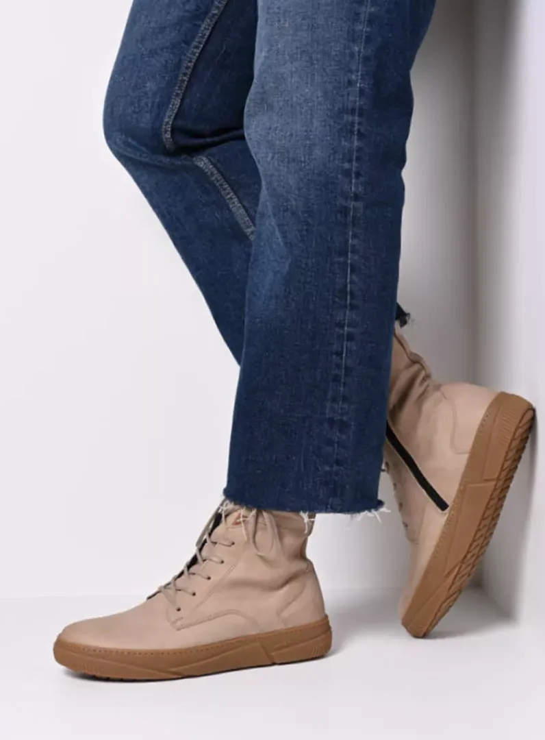 DAMES Wolky Hoge Veterschoenen|Veterlaarzen<Check - safari nubuck