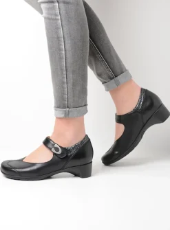 DAMES Wolky Herfst/Winter|Bandschoenen<Chili - zwart leer