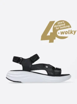 DAMES Wolky Sandalen<Cirro - zwart-wit leer