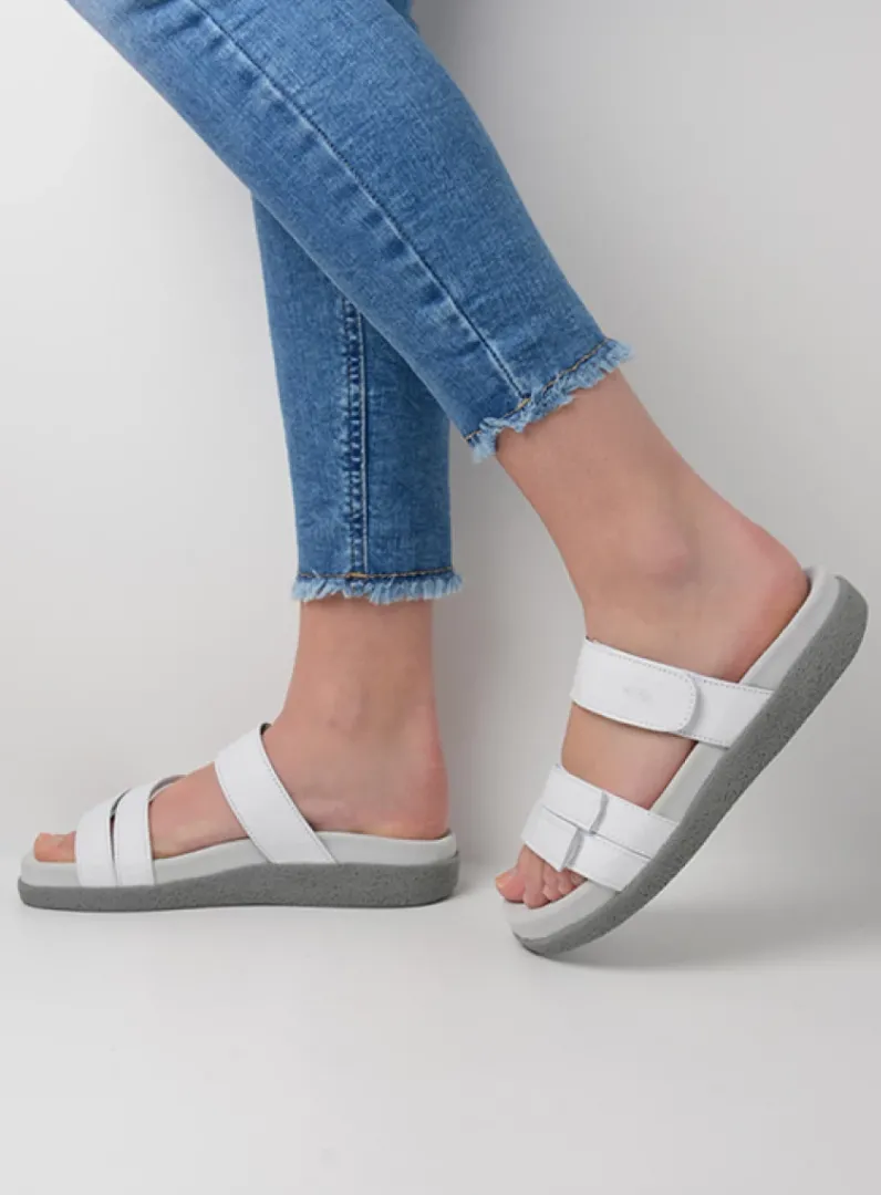 DAMES Wolky Slippers<Cirrus - wit leer