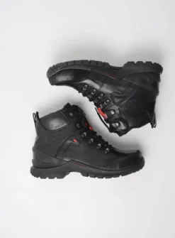 DAMES Wolky Hoge Veterschoenen|Wandelschoenen<City Tracker WP - zwart leer