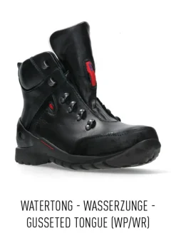 DAMES Wolky Hoge Veterschoenen|Wandelschoenen<City Tracker WP - zwart leer