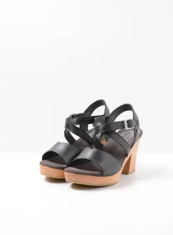 DAMES Wolky Sandalen<Cloudy - zwart leer
