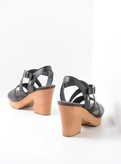 DAMES Wolky Sandalen<Cloudy - zwart leer