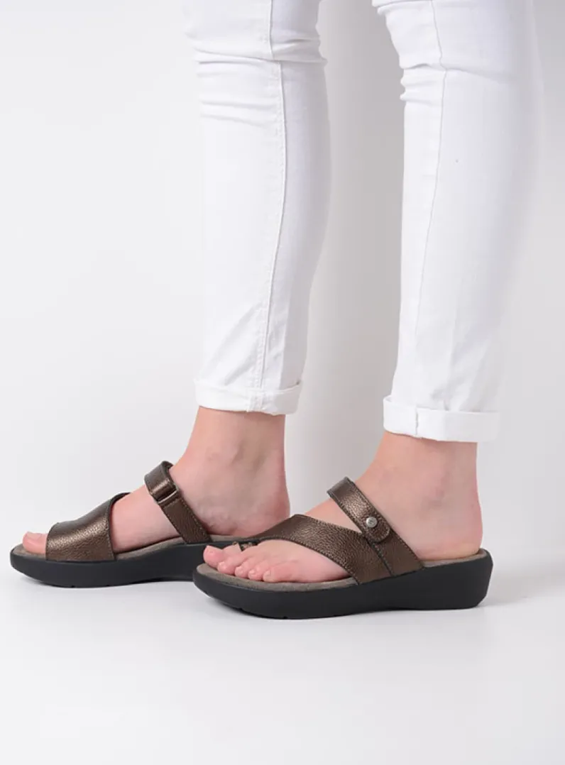 DAMES Wolky Slippers<Collins - brons leer