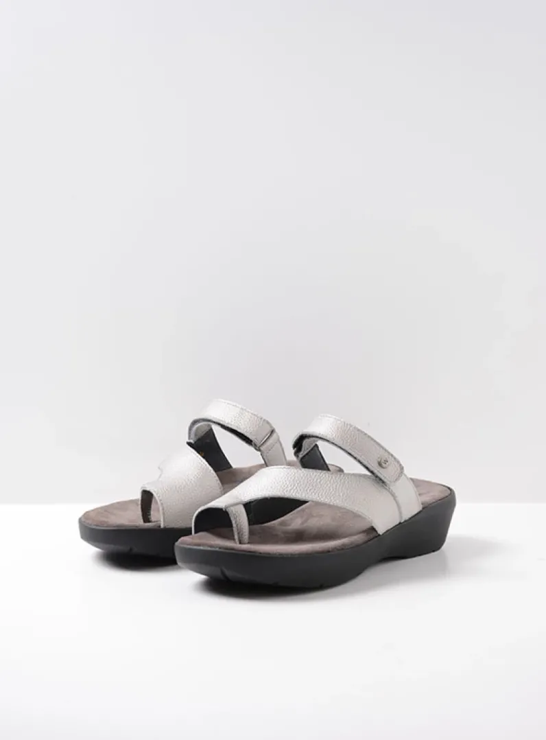 DAMES Wolky Slippers<Collins - zilver leer