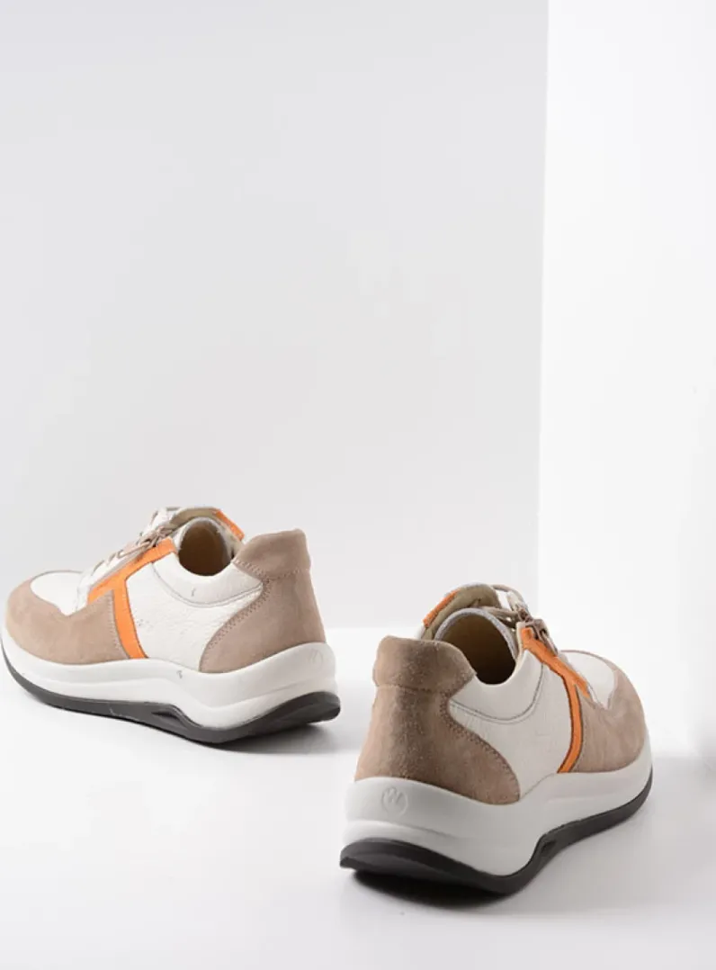 DAMES Wolky Lage Veterschoenen|Wandelschoenen<Comrie - beige/safari combi leer