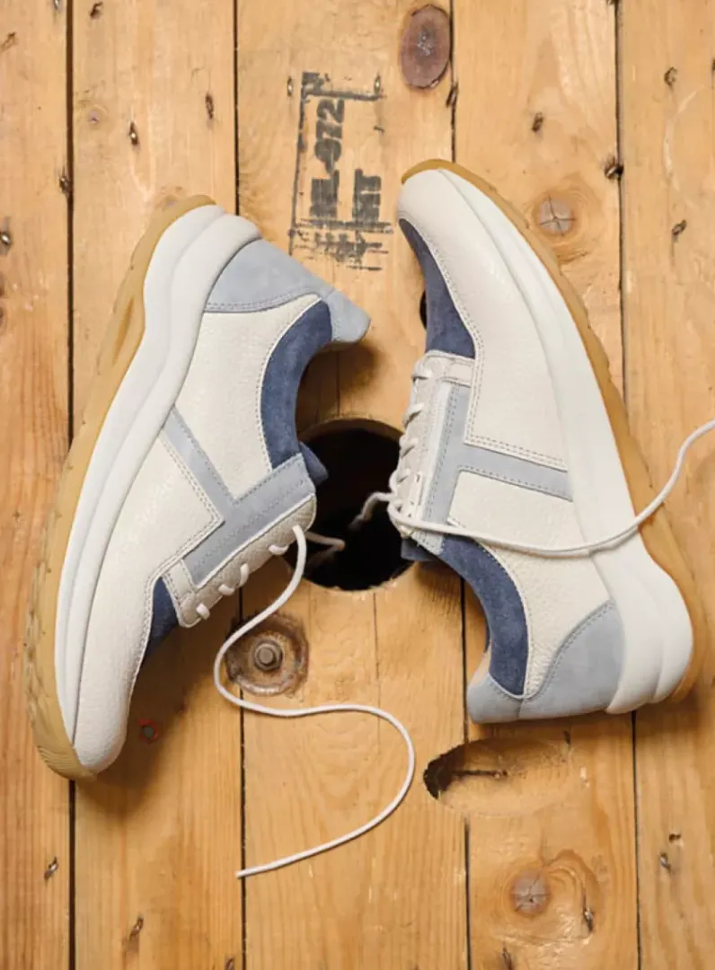 DAMES Wolky Lage Veterschoenen|Wandelschoenen<Comrie - gebroken wit/jeans leer