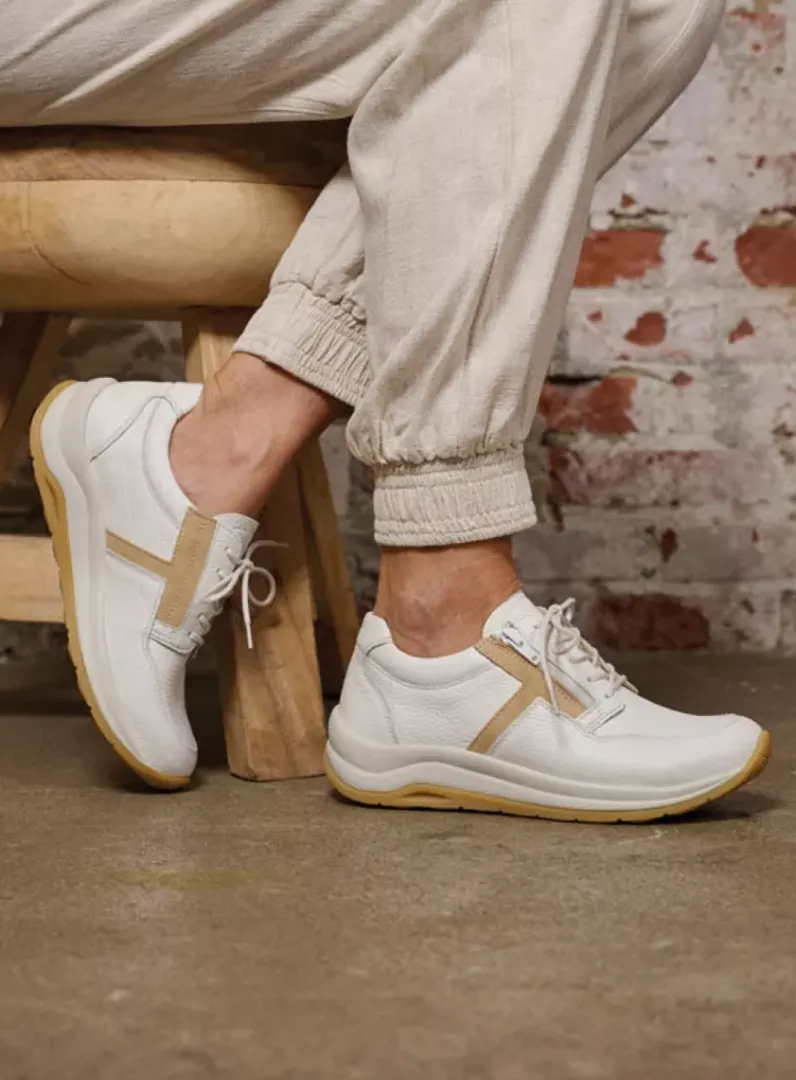 DAMES Wolky Lage Veterschoenen|Wandelschoenen<Comrie - wit/beige leer