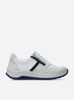 DAMES Wolky Lage Veterschoenen|Wandelschoenen<Comrie - wit/denim combi leer