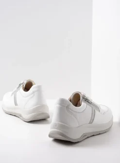 DAMES Wolky Lage Veterschoenen|Wandelschoenen<Comrie - wit/zilver combi leer