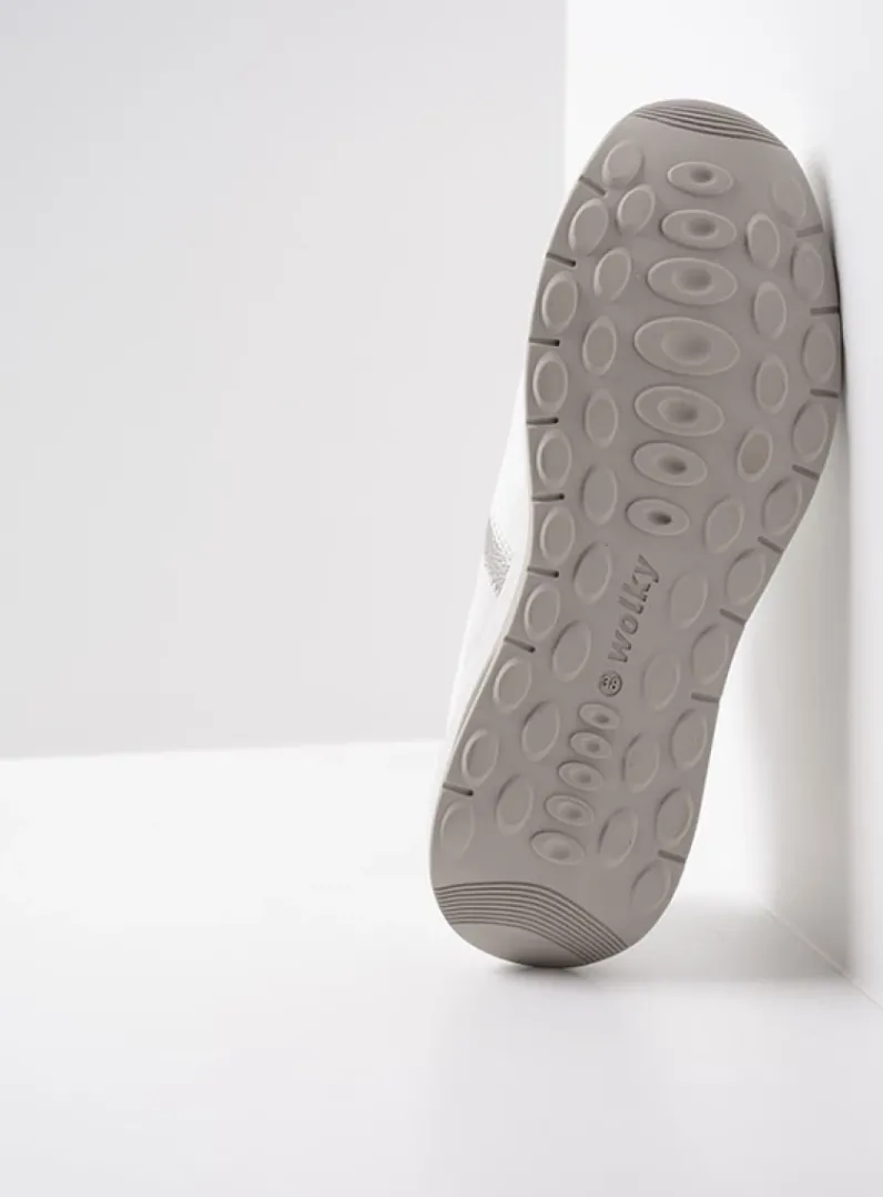 DAMES Wolky Lage Veterschoenen|Wandelschoenen<Comrie - wit/zilver combi leer