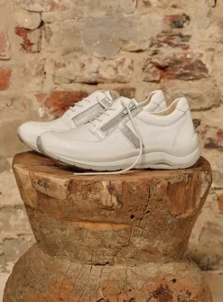 DAMES Wolky Lage Veterschoenen|Wandelschoenen<Comrie - wit/zilver combi leer