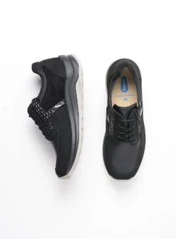 DAMES Wolky Lage Veterschoenen|Wandelschoenen<Comrie - zwart combi leer