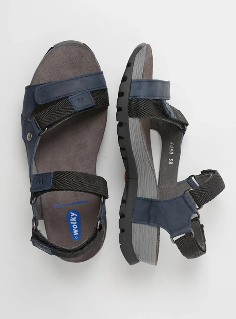 DAMES Wolky Sandalen<Cradle - blauw leer