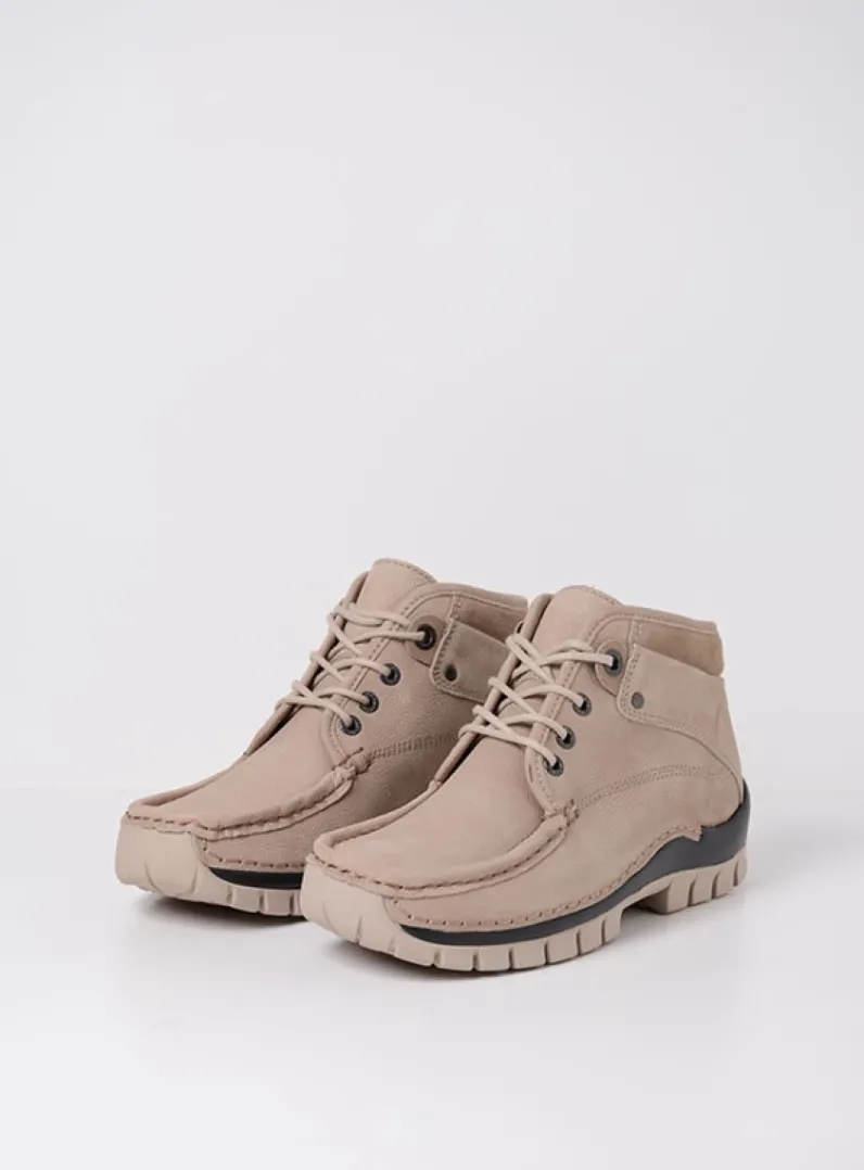 DAMES Wolky Hoge Veterschoenen|Herfst/Winter<Cross - safari nubuck