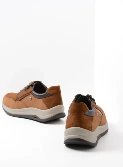 DAMES Wolky Lage Veterschoenen|Sneakers<Cupar - cognac combi leer