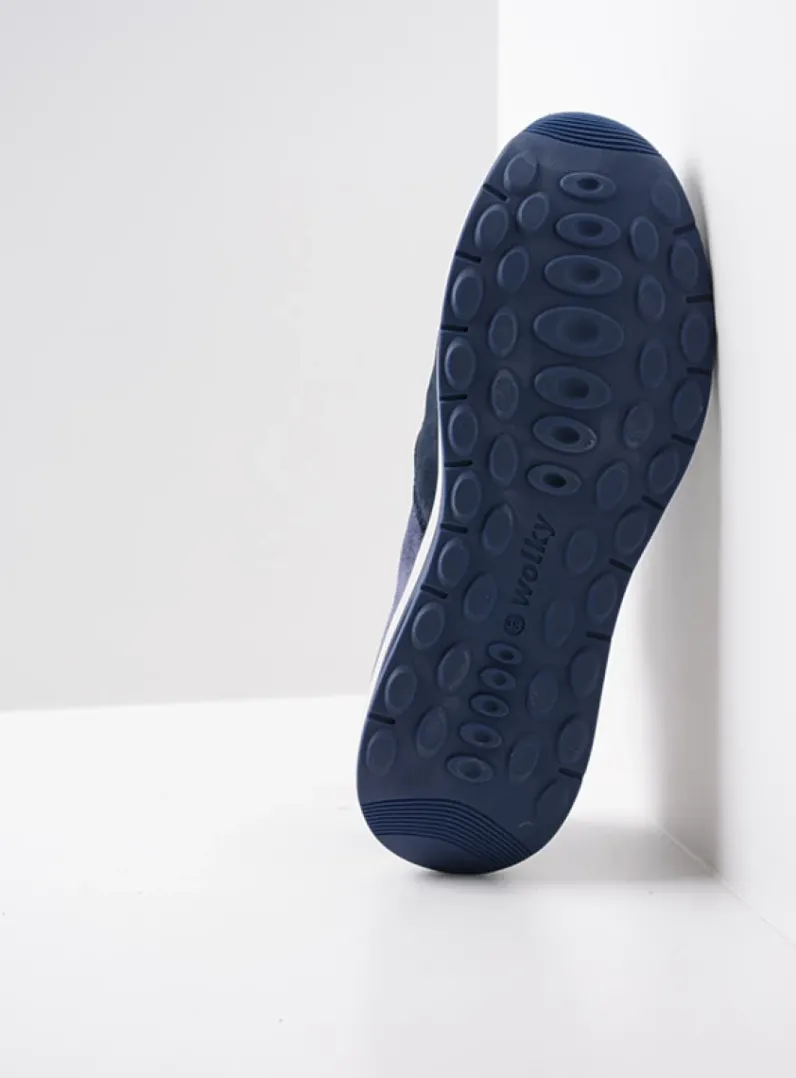 DAMES Wolky Lage Veterschoenen|Wandelschoenen<Cupar - denim combi leer