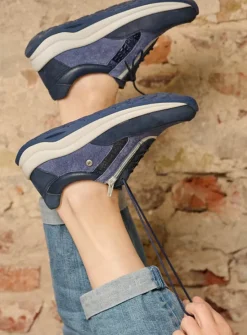 DAMES Wolky Lage Veterschoenen|Wandelschoenen<Cupar - denim combi leer