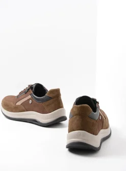 DAMES Wolky Lage Veterschoenen|Wandelschoenen<Cupar - taupe combi leer
