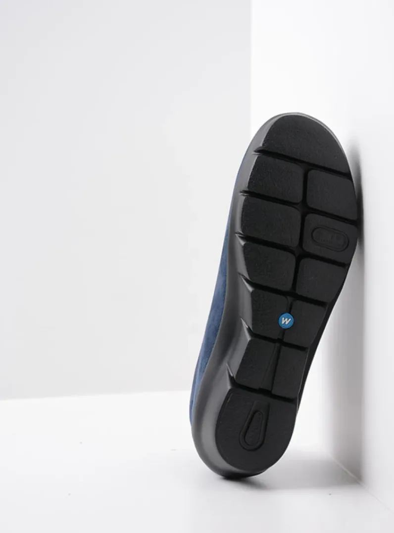 DAMES Wolky Instappers|Herfst/Winter<Cursa - blauw nubuck