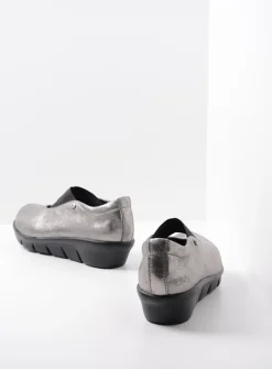 DAMES Wolky Instappers|Herfst/Winter<Cursa - grijs metallic nubuck