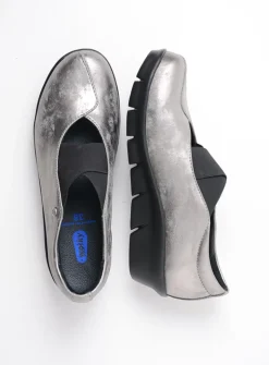 DAMES Wolky Instappers|Herfst/Winter<Cursa - grijs metallic nubuck