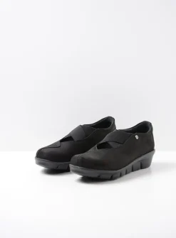 DAMES Wolky Instappers|Herfst/Winter<Cursa - zwart nubuck