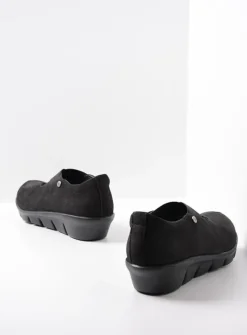 DAMES Wolky Instappers|Herfst/Winter<Cursa - zwart nubuck