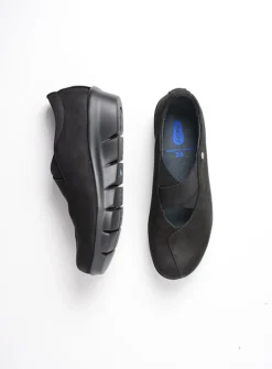 DAMES Wolky Instappers|Herfst/Winter<Cursa - zwart nubuck