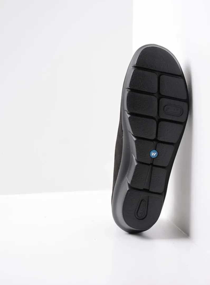 DAMES Wolky Instappers|Herfst/Winter<Cursa - zwart nubuck