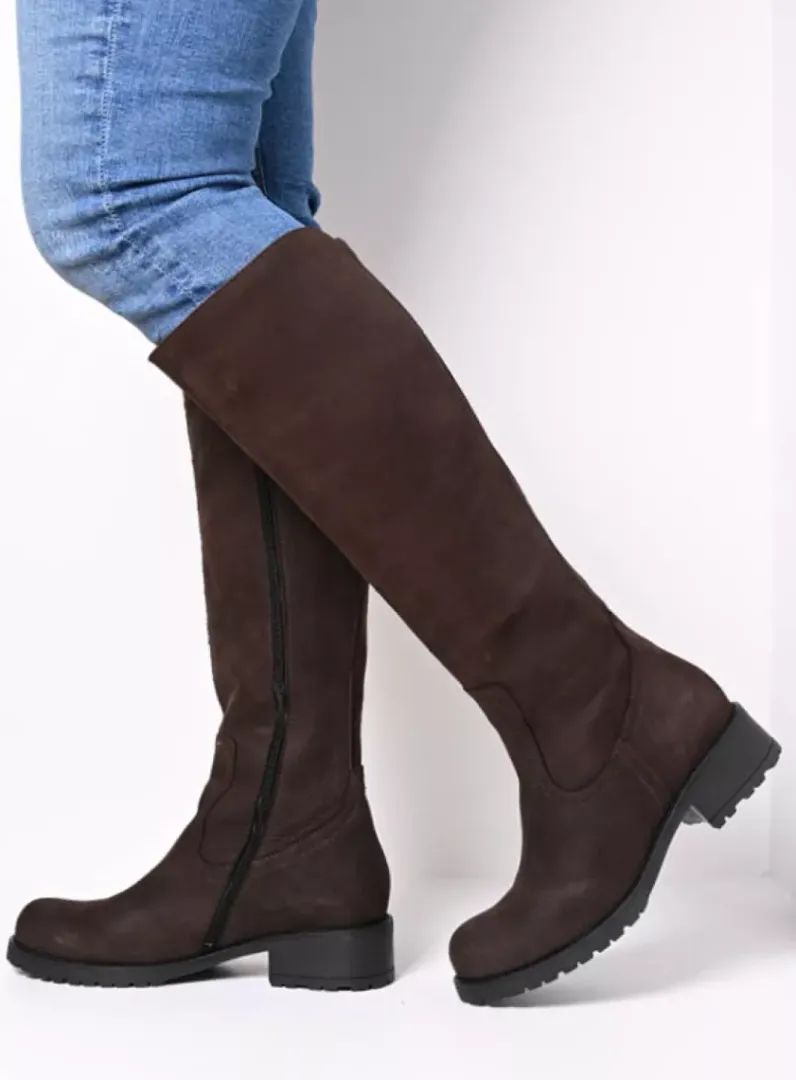 DAMES Wolky Lange Laarzen|Herfst/Winter<Curtina F2F - bruin nubuck