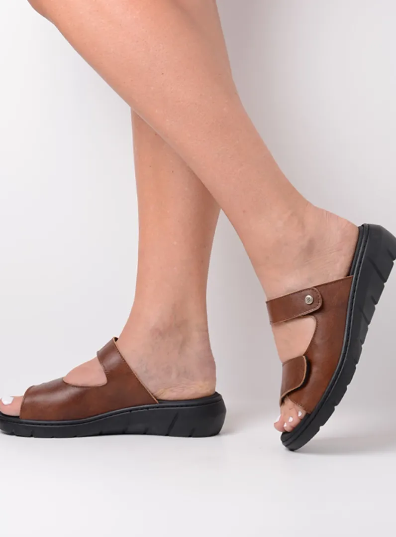 DAMES Wolky Slippers<Cyprus - cognac leer